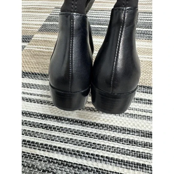 Michael Kors Boots Womens Size‎ 5.5 Black Leather Knee High Stretch Riding - Picture 5 of 10